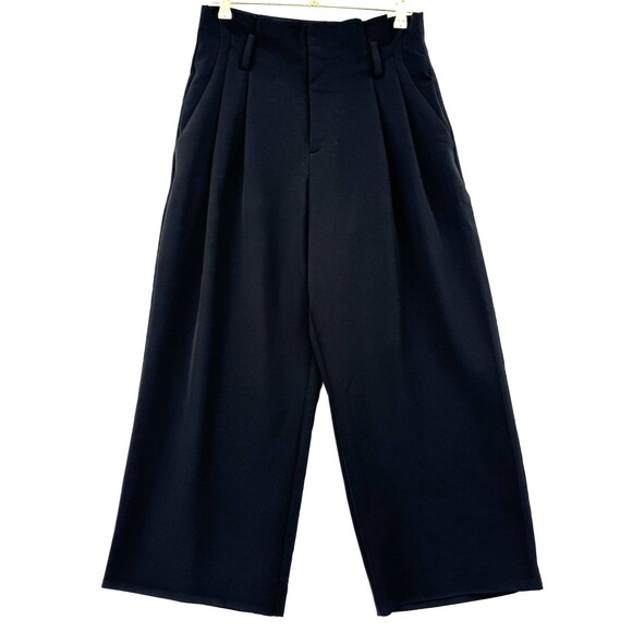 And Easy Pants - And Easy Wide Leg Cropped Pants Black Stretch Minimalist Preppy Workwear Size 10